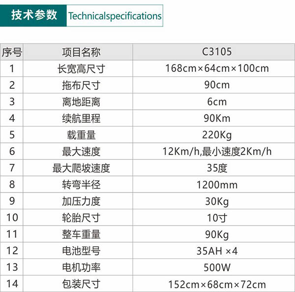 电动古浪尘推车C3105